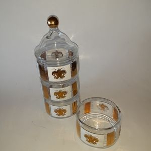 Vintage Stacking Snack/Apothecary Jar bonus bowl